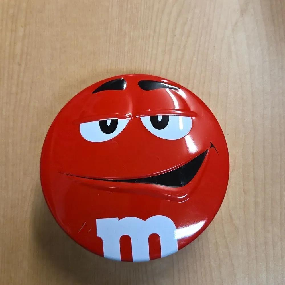 Vtg M&M Football Candy Dispenser 1995 And‎ Tin Candy Container